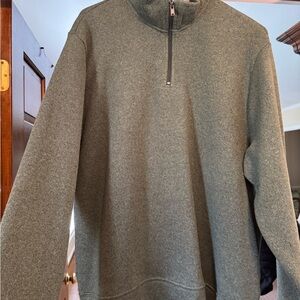 Men's Green Half-Zip Sweater